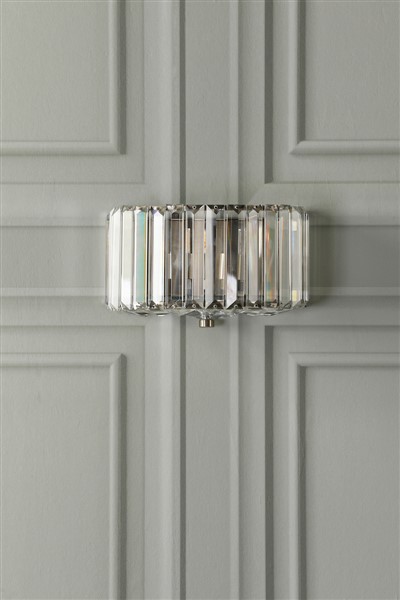 (image for) Laura Ashley Fernhurst Wall Light Crystal and Antique Brass